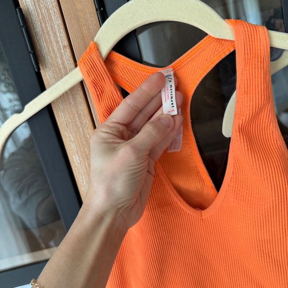 BUNDLE Free People FP Movement Free Throw Crop Tank top ribbed sports bra peach - Picture 10 of 12